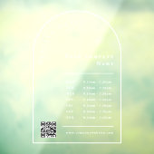 Elegante Boogframe Bedrijfs Openingstijden QR-code Raamsticker (Vel 3)