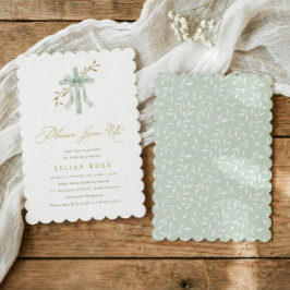 Elegante Boogkruis Salie Waterverf Groene Tinten D Kaart