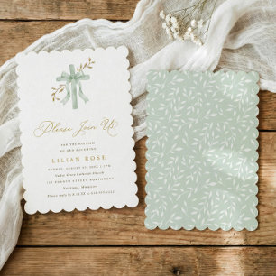 Elegante Boogkruis Salie Waterverf Groene Tinten D Kaart