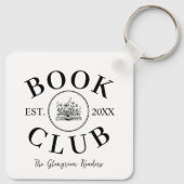 Elegante Book Club Gift Book Lover Sleutelhanger (Achterkant)