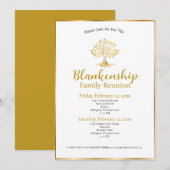 Elegante boom: 2-daagse familiereünie uitnodiging (Voorkant / Achterkant)