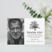 elegante boom | Foto Begrafenis Dank u Bedankkaart (Staand voorkant)