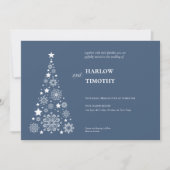 Elegante boom Winter Vakantie Bloemenkam Huwelijk Kaart (Voorkant)