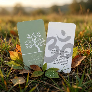 Elegante Boom Yoga Instructeur Wellness Levenscoac Visitekaartje