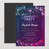 Elegante Boombladeren Afstudeerfeest Kaart (Voorkant / Achterkant)