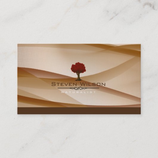 Elegante boomgroene Natuur linnen tuinlandschap Visitekaartje (Voorkant)