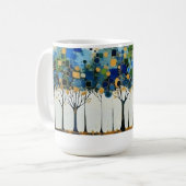 Elegante boomrij in Kandinsky-stijl Mok (Voorkant links)