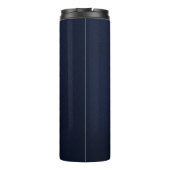 Elegante bordeaux bloemen gouden marine thermosbeker (Achterkant)