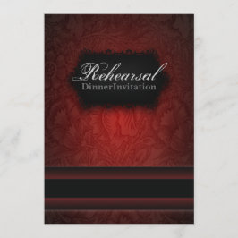 Elegante bordeaux damast Repetitie Diner Uitnodige Kaart