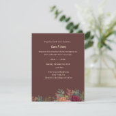 Elegante bordeaux luxe trouwuitnodiging  (Staand voorkant)