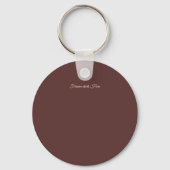 Elegante bordeaux luxe trouwuitnodiging sleutelhanger (Achterkant)