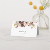 Elegante bordeaux pioenen plaats kaarten plaatskaartje (Achterkant)