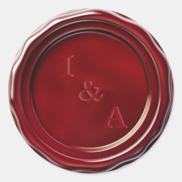 Elegante bordeaux rode wax zegel bruiloft