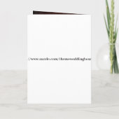 Elegante bordeauxkleurige damast vintage bruiloft (Achterkant)