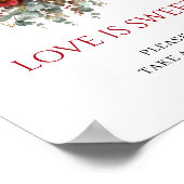 Elegante bordeauxrode bloem boho herfst liefde is poster (Hoek)