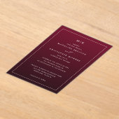 Elegante bordeauxrode formele uitnodiging (Laagn)