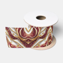 Elegante bordeauxrode & gouden marmeren satijnen l