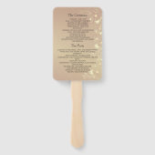 Elegante bordeauxrode trouwprogramma handventilato handwaaier (Achterkant)
