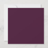 Elegante bordeauxrood bloemmotief monogram save th kaart (Achterkant)