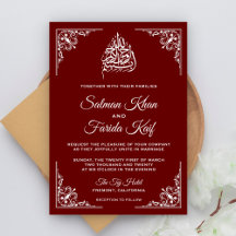 Elegante bordeauxroze islamitische moslim trouwuit
