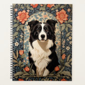 Elegante Border Collie William Morris Geïnspireerd Planner (Voorkant)