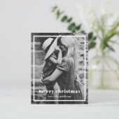 Elegante border foto moderne kerst (Staand voorkant)