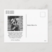 Elegante border foto moderne kerst feestdagenkaart (Achterkant)