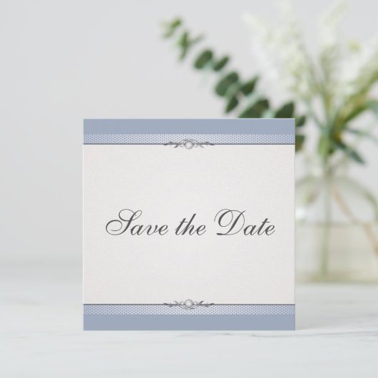 Elegante Border Save The Date (Staand voorkant)