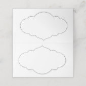 Elegante Border zwart-wit blanco tafel gast Plaatskaartje (Buitenkant ongevouwen)