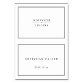 Elegante Borders Minimalistische Opvouwbare Plaats Kaart (Voorkant)