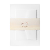 Elegante Borstel Goud & Terracotta Script Bruiloft Uitnodigingen Wikkel (Voorkant Voorbeeld)