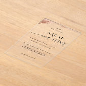 Elegante borstel Roos Gold bruiloft Acryl Uitnodigingen (Laagn)