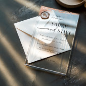 Elegante borstel Roos Gold bruiloft Acryl Uitnodigingen