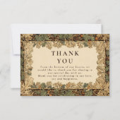 Elegante Bos Botanische bruiloft Bedankkaart (Voorkant)