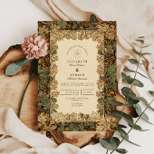 Elegante Bos Botanische bruiloft Kaart