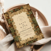 Elegante Bos Botanische bruiloft Save The Date