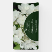 Elegante Bos Groene Botanische Bruiloft Spandoek (Verticaal)