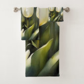 Elegante bos witte tulpen in een serene tuin bad handdoek (Insitu)