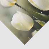 Elegante bos witte tulpen in een serene tuin tissuepapier (Detail)