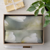 Elegante bos witte tulpen in een serene tuin tissuepapier (Geschenk)