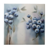 Elegante bosbessen Art Tegeltje (Voorkant)