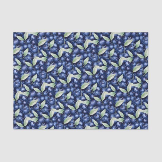 Elegante bosbessen tissuepapier (Voorkant)