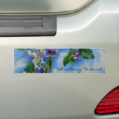 Elegante bosbessen waterverf schilderij bumpersticker (Op auto)