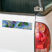 Elegante bosbessen waterverf schilderij bumpersticker (Op Truck)