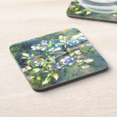 Elegante bosbessen waterverf schilderij drankjes onderzetter (Linkerzijde)