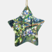 Elegante bosbessen waterverf schilderij keramisch ornament (Rechts)