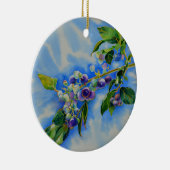 Elegante bosbessen waterverf schilderij keramisch ornament (Rechts)