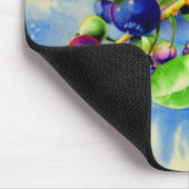 Elegante bosbessen waterverf schilderij muismat (Hoek)