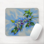 Elegante bosbessen waterverf schilderij muismat (Met muis)