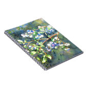 Elegante bosbessen waterverf schilderij notitieboek (Rechterzijde)